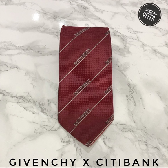 Givenchy Other - Givenchy x CitiBank Smith Barney Red Skinny Tie